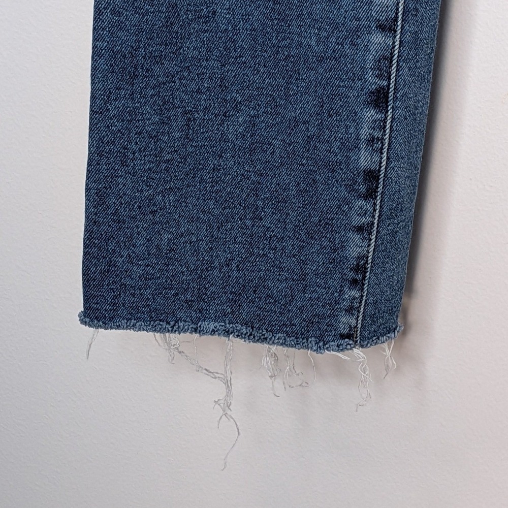 Frank & Eileen Cork Everyday Denim Slim Leg Raw Hem Jeans Antique Denim Blue 28 - Picture 4 of 10